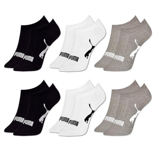 Kit com 6 Meias Esportiva Puma Sport Calcanhar Verdadeiro Cano Baixo Lisa Modelo Sapatilha Adulto