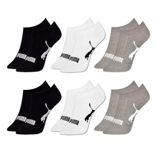 Kit 06 Pares de Meia Puma Sapatilha Esportiva Algodão Masculino | 39-43 | 2 Brancas - 2 Cinzas - 2 Pretas