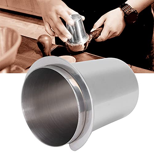 Kaffee Siebträger Dosierbecher, Kaffee Dosierbecher 51mm Edelstahl Kaffeemaschine Griff Dosierbecher Becher Kaffeepulver Feeder Teil Küche DIY Cover