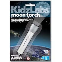 4M KidzLabs - Moon Torch - Portable Projecting Toy Flashlight, Adjustable Focus Lens, Cast On Walls-Ceilings, Realistic Moon Image, Handheld, Kids 5+
