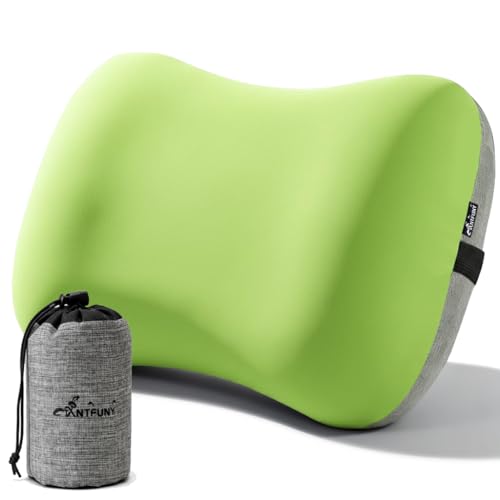 Inflatable Neck Pillow for Travel Camp Beach Air Blow Up Small Ultralight Lake Day Accessories Hammock Beachy Mat Picnic Blanket Towel Umbrella Tent Outdoor Essentials Stuff Thing Need Supplies Item