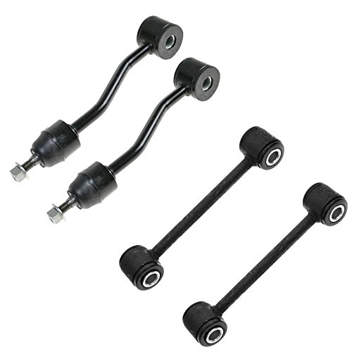TRQ Front & Rear Sway Bar Stabilizer Link Set Compatible with 1997-2006 Jeep Wrangler