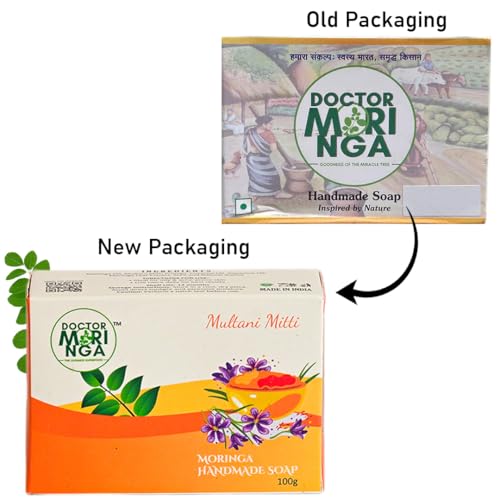 Image of Herbal Handmade Bathing Soap 100gm (1 Piece) | Multani Mitti Soap for Deep Cleansing | Removes Dirt & Impurities | No Mineral Oils | Suitable for All Skin Types