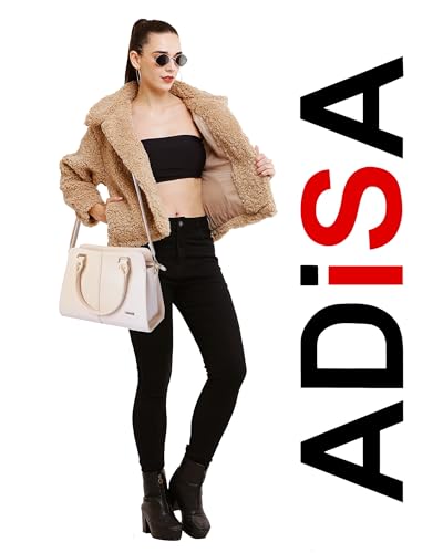 Image of ADISA gold square handbag shoulder bag for women and girls with sling belt (AD4081)