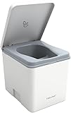 TRELINO Evo M, 33 x 39 x 36 cm, Composting Toilet, Portable Composting Toilet for Camping and Outdoor, Odourless, 5L & 8L Capacity M (39W x 33D x 36H cm) White