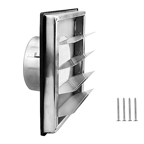 ZJRung Wetterschutzgitter Lüftungsgitter DN 100mm Abluftgitter Rechteckig...