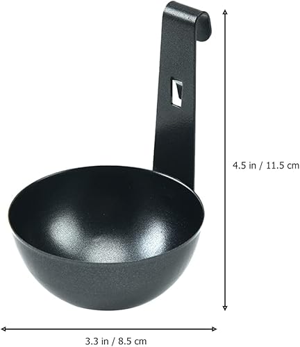 Miniatura 4 de Hemoton 2 piezas de acero inoxidable para cocinar huevos escalfador de huevos, caldera de huevos escalfados, soporte para utensilios de cocina con