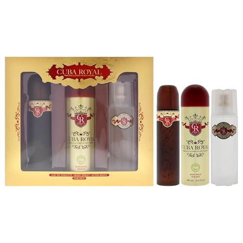 Lista de Perfumes Cuba comprados en linea. 41 Cuba Royal Gift Set For Men, 3 Pieces