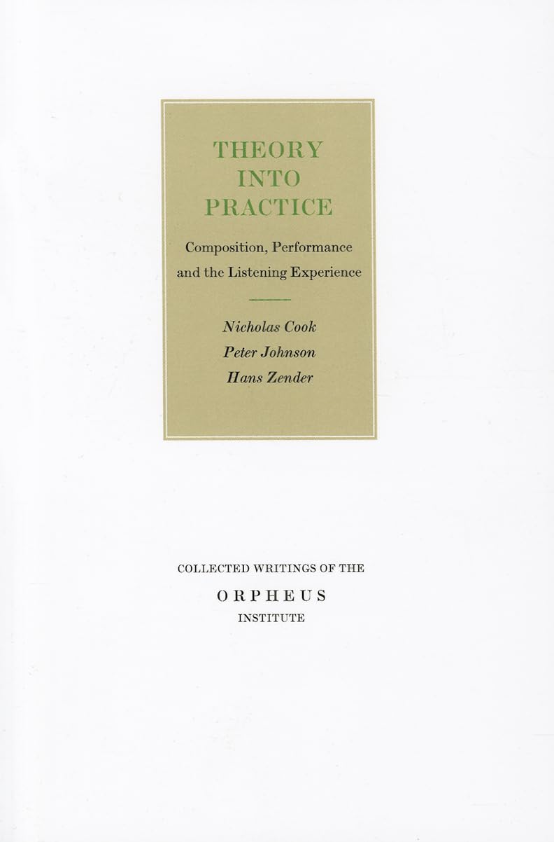 Livre de musicologie Theory Into Practice sur la composition et l'écoute critique