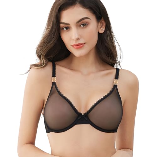 Soutien-gorge transparent ultra fin offrant un maintien et levage optimal à armatures