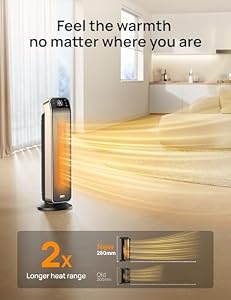 DREO 25 Inch Electric Space Heater for Indoor Use, Large Room, Thermostat — photo 3 of 6