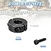 MECCANIXITY Bore 12 mm Double Split Shaft Collar 28 mm OD 11 mm Thickness Carbon Steel Locking Collar Clamp Style with Set Screw & Hex Wrench for Machine Tools Industry (Black, Pack of 4)