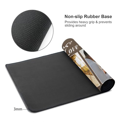 Image of Custom Large Desk Mat with Photo Text Personalized Picture Logo Non-Slip Game Computer Mouse Pad Customized Office Supplies (3 Photos)