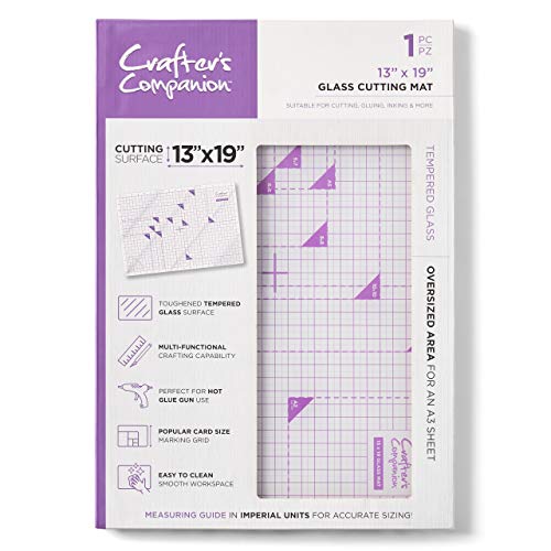 Crafter's Companion - Craft Supplies Glass Cutting Mat (13 x 19 Inches)