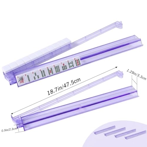 Soportes para fichas de Mahjong de acrílico morado miniatura 3