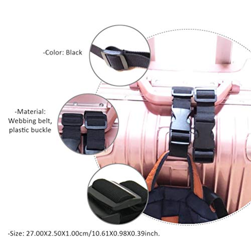TENDYCOCO 3 peças de tiras de bagagem ajustáveis com fivela de liberação rápida para cinto de mala d
