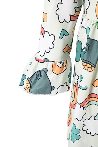Image of Girls Long Sleeve Ruffled Dresses for Toddlers and Kids