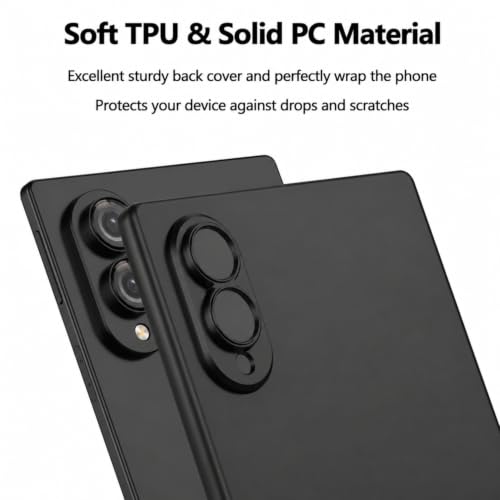 Image of TechTrendz Hard PC Ultra Slim Matte Case for Samsung Galaxy Z Fold 8,Shockproof Anti Scratch Protective Cover with Wireless Charging Compatible with Z Fold 8 5G (Black)