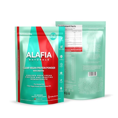 Alafia Naturals Clear Vegan Protein Powder with Creatine 30g Protein,