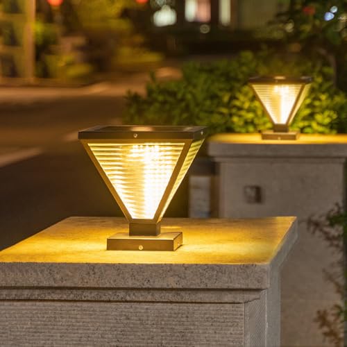Lampe de colonne solaire pour illuminer vos soirées de jardin