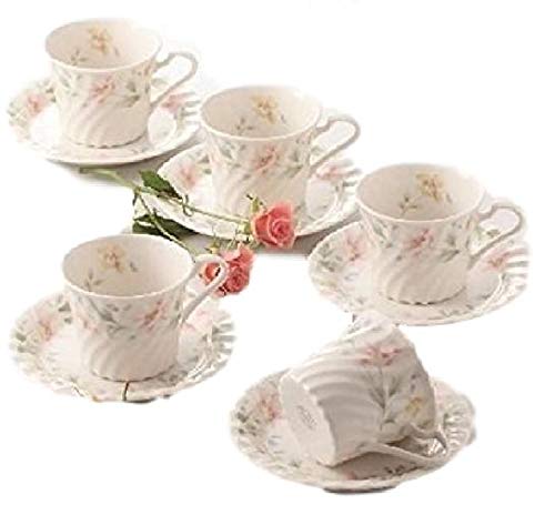 hagft(ゆうこ) 美濃焼 コーヒー カップ ソーサーセット 5客 117-3-97