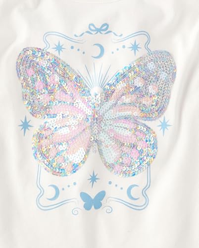 Image of The Children's Place Girls' Short Sleeve Flip Sequin Tops