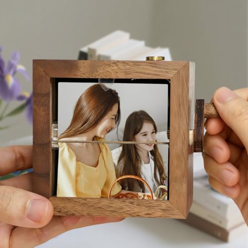 Marco personalizado para flipbook, animación de manivela – Regalo para mamá, papá, familia, Navidad, aniversario, día de la madre (8/16 fotos)