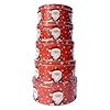 Set of 5 christmas cookie tins round nesting boxes with lids for gift giving 5 sizes holiday containers cake candy jars circular metal boxes presents for xmas festivered santa  urban country home decor
