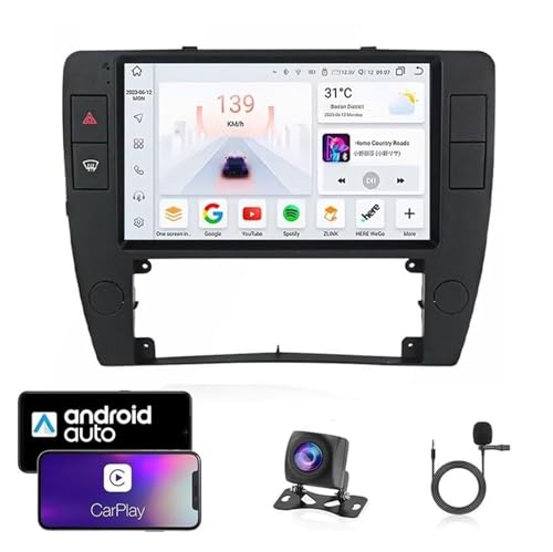 Android 15 Car Stereo for VW Passat B5 2000-2005 | 9" Touch Screen | CarPlay/Android Auto | GPS Navigation | 4G LTE & WiFi | Bluetooth 5.0 | Steering Wheel Control