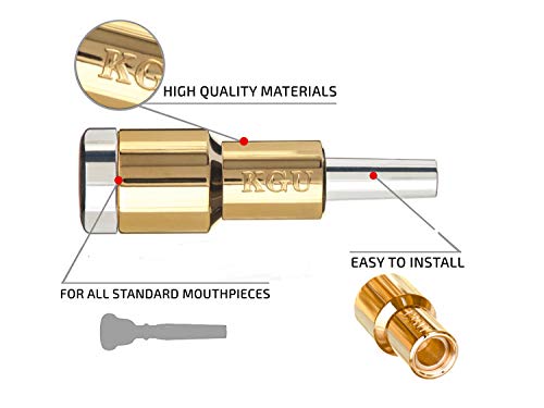Trumpet Mouthpiece Booster Kgubrass. Custom Made Rocket Trumpet Booster Kgu Gold Plated 24K Color #TOP3