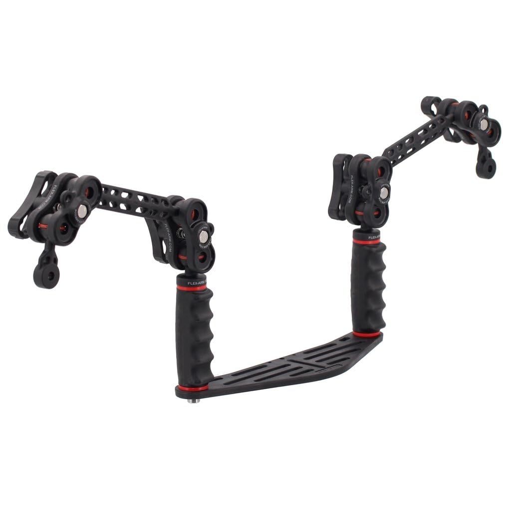 Soporte para fundas de fotografía subacuática, agarres con bolas y brazos de 18 cm y terminal Ys – Cámaras subacuáticas compactas FLEX-ARM ST20213