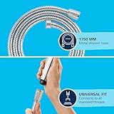 GROHE VitalioFlex Metal - Shower Hose 1.75 m (Tensile Strength 50 kg, Pressure Resistance Up to 5 Bar, Heat Resistance 70°C, Universal Connection G 1/2'' x 1/2''), Chrome, 27503001 - Image 5