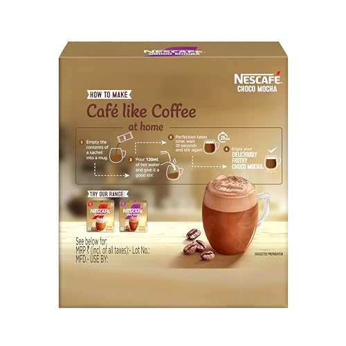 Image of Nescafe Choco Mocha | Cafe-like Coffee At Home |Coffee Premix | Just Add Hot Water | 125 G (5 Sachets x 25 G).
