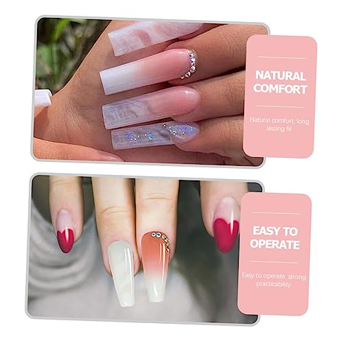minkissy 24 Peças De Unhas Postiças Unhas Falsas Unhas Postiças Com Cola De Unhas Arte De Unhas Post
