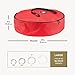 ZOBER 2 Pack Oxford Christmas Wreath Storage Container 36 Inch - Wreath Bag for Artificial Wreaths Box - Waterproof Fabric, Dual Zippered Wreaths Storage Bag With Strong Durable Handles - Red