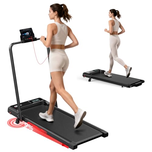 Cinta de Correr 4 en 1 Plegable con Inclinación 9% – Caminadora Eléctrica Silenciosa 8 km/h, Motor 2,5 CV, Sistema de Amortiguación, Pantalla LCD, 140 kg Máx – Hogar, Oficina y Fitness en Casa