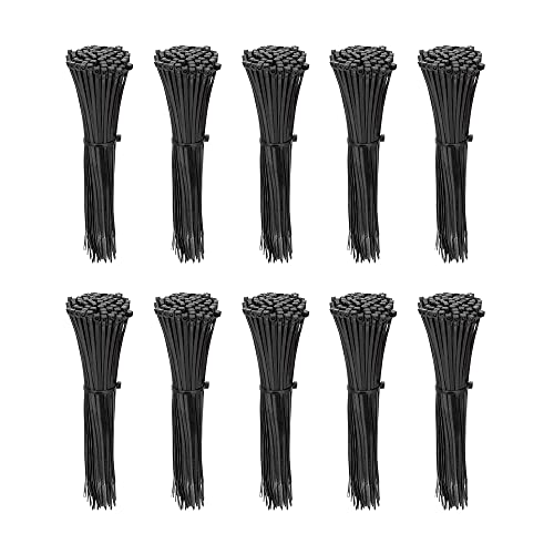 Photo 1 of 1000 Pack 4 inch KOOWIN Nylon Plastic Cable Zip Ties Small Wire Wraps Black