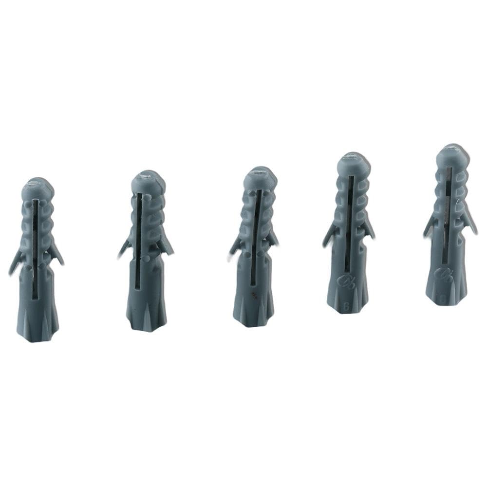Wall Plug 100pcs Plastic Hardware M6X30 Expansion Nylon Anchor High-Quality PE Wall Anchor Concrete, Brick