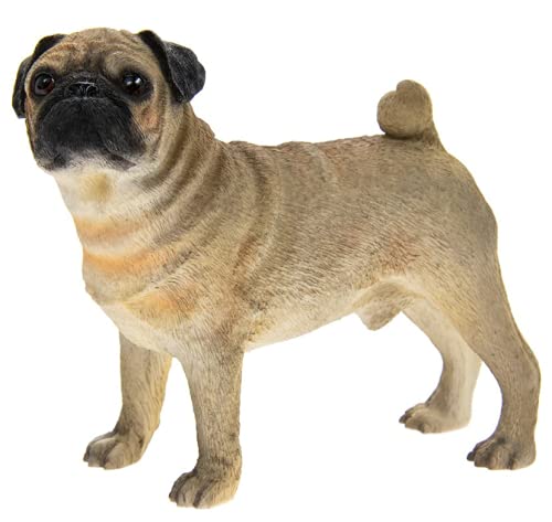 Tamersgifts Dog Ornaments Dog Figure Gifts Dog Statues (Fawn Pug statue)