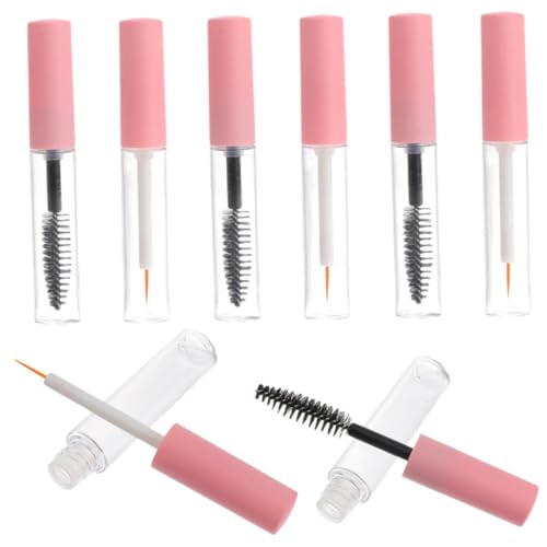 Didiseaon Tubos Transparente para Rímel y Delineador con Tapa Rosa Botellas Vacías para Crema de Pestañas y Sello Seguro Portátiles y Reutilizables para Maquillaje
