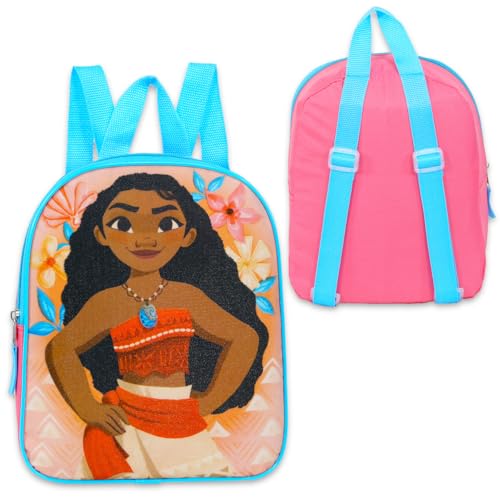 Disney Moana Mini Backpack for Kids - Bundle with 11” Canvas Moana Backpack with Water Bottle, Stickers, More | Moana Backpack Purse Set for Girls, Boys3