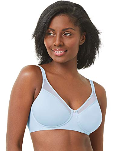 Bali Womens One Smooth U Ultra Light Wirefree Bra, 38B, Blue Whimsy