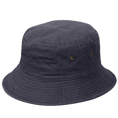 Image of Falari Men Women Unisex Cotton Bucket Hat 100% Cotton Packable for Travel Fishing Hunting Summer Camp
