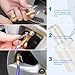 Suaika Brass Tire Inflation Hose Adapter, Locking Tire Air Chuck, Threaded Twist Connection Converts to Locking, No Leak Air Compressor Pump Clamps On Tire Chuck with Tire Valve Tire Nozzle 2pcs