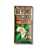 Beyond Good Chocolate Bars | Vanilla Almond Dark Chocolate | Organic, Direct Trade, Vegan, Non-GMO | Single Origin Madagascar Dark Chocolate | 6 Pack