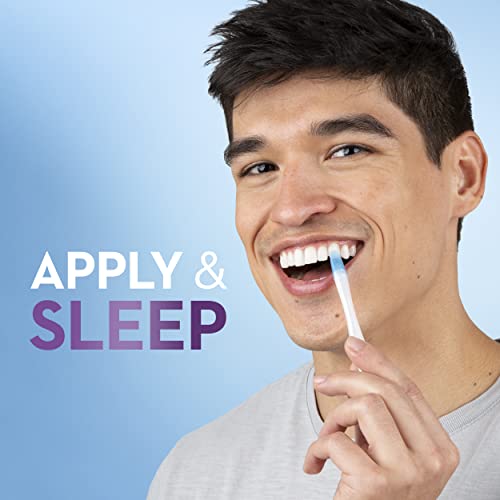 Crest Whitening Emulsions Leave-On Teeth Whitening Gel Kit + Overnight Freshness With Wand Applicator And Stand, Apply & Sleep, 0.88 Oz #TOP4