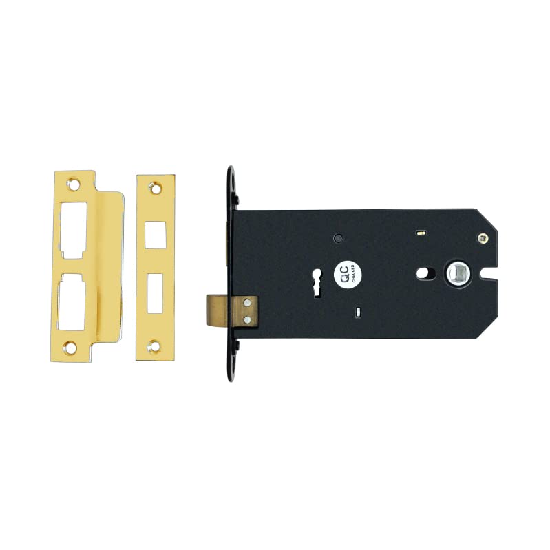 Heavy Duty 3 Lever Horizontal Mortice Door Lock 150mm 6" Various Finish (Brass) - Image 2