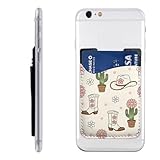 Zhuwfei Ultra Thin Phone Card Holder, Cactus Cowboy Hat...
