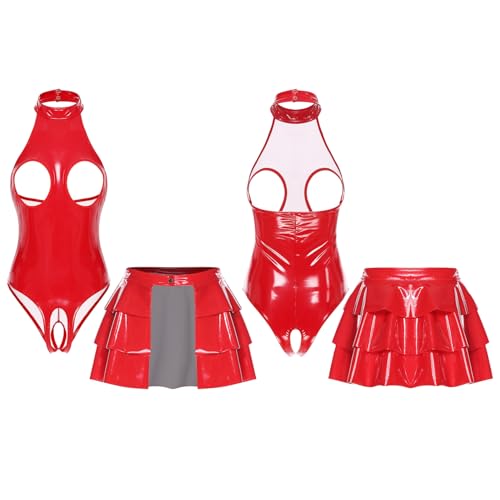 Robe en forme A jupes bombées à volume théâtral pour ensemble mini jupe rock