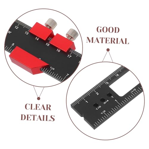 Homoyoyo Precision Square T-shaped Ruler Tool for Woodworking Metal Measuring Square Edge and Corner for Scribing and Drawing Lines in Carpentry Projects - Image 3